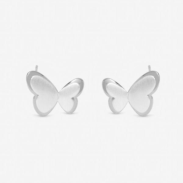 Inicio Sterling Silver Satin Butterfly Earrings