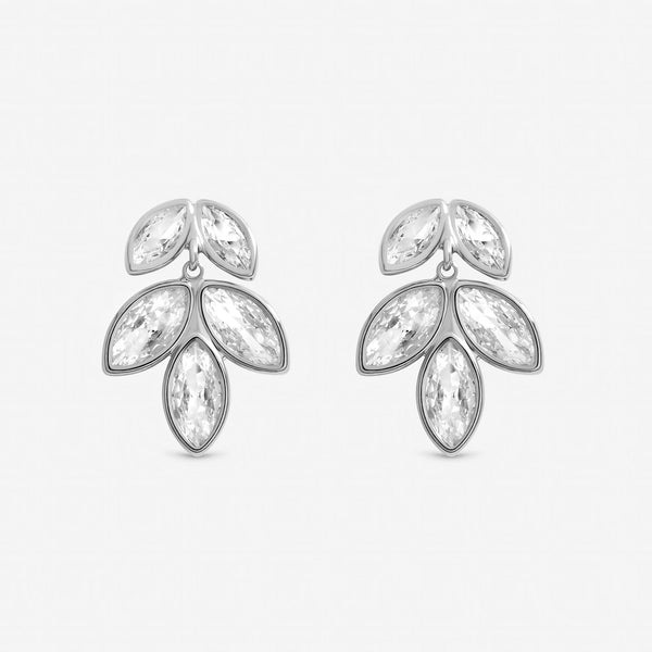 Inicio Sterling Silver Crystal Floral Drop Earrings