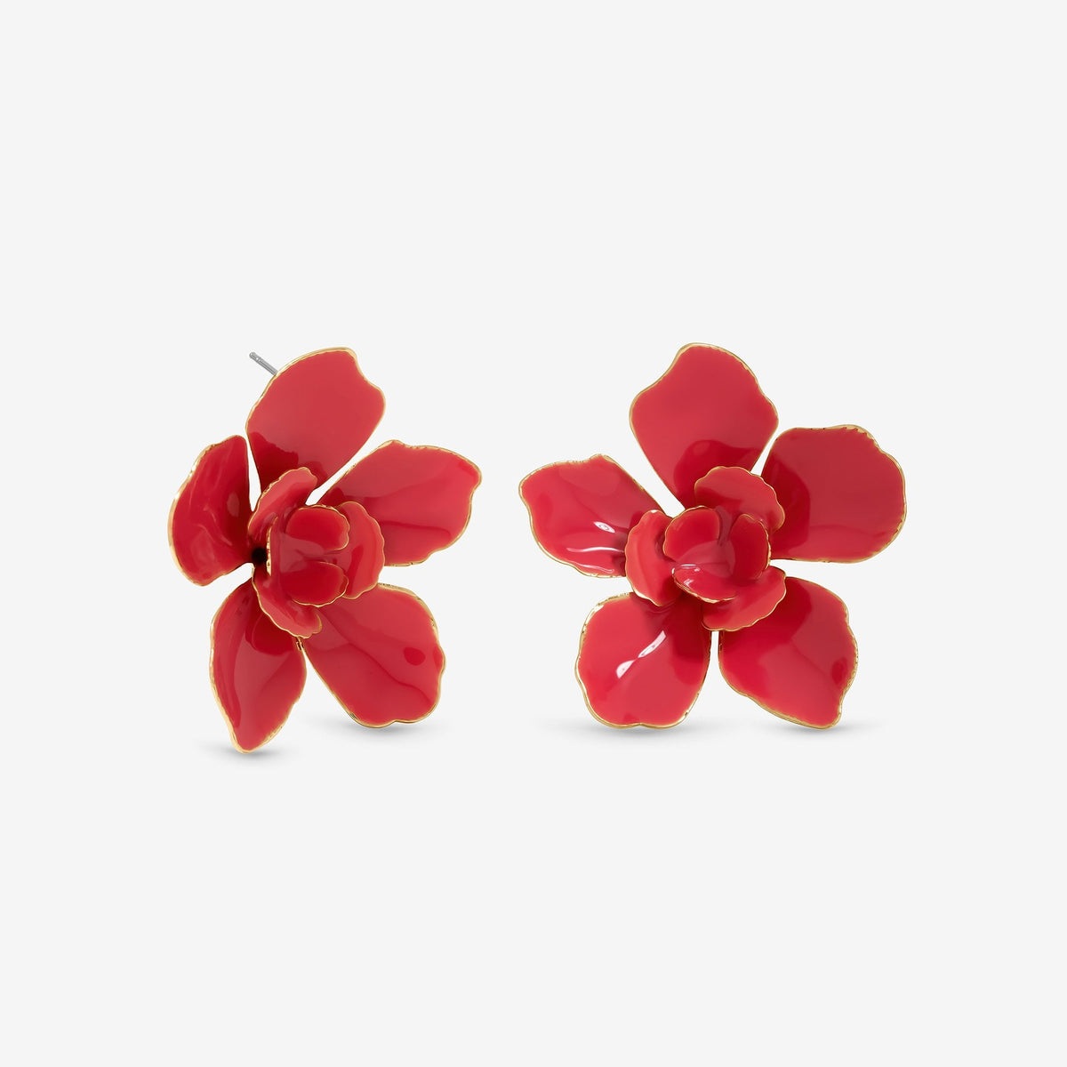 Mood Gold Pink Floral Earrings