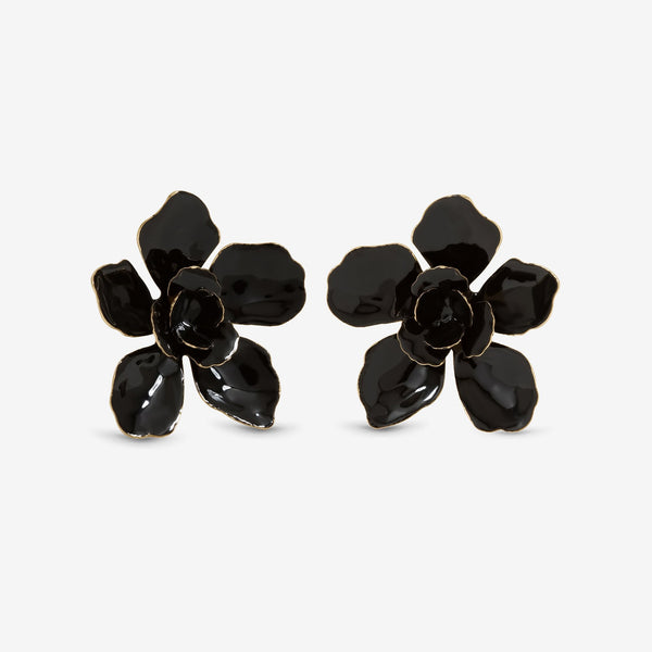 Mood Jet Statement Flower Earrings