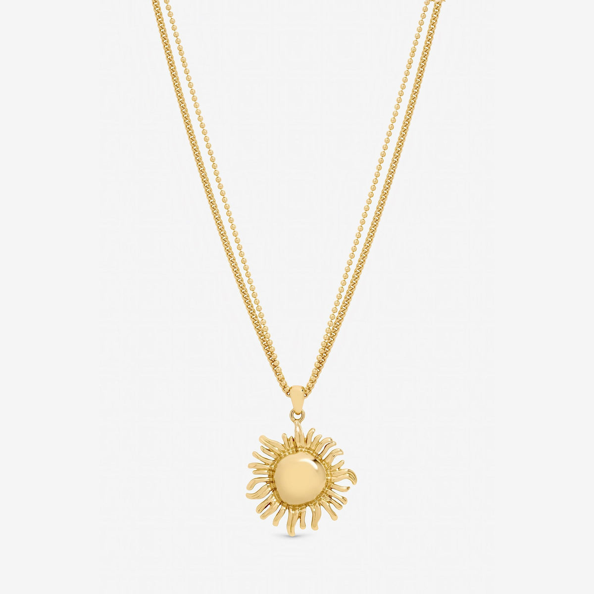 Mood Gold Plated Sun Pendant