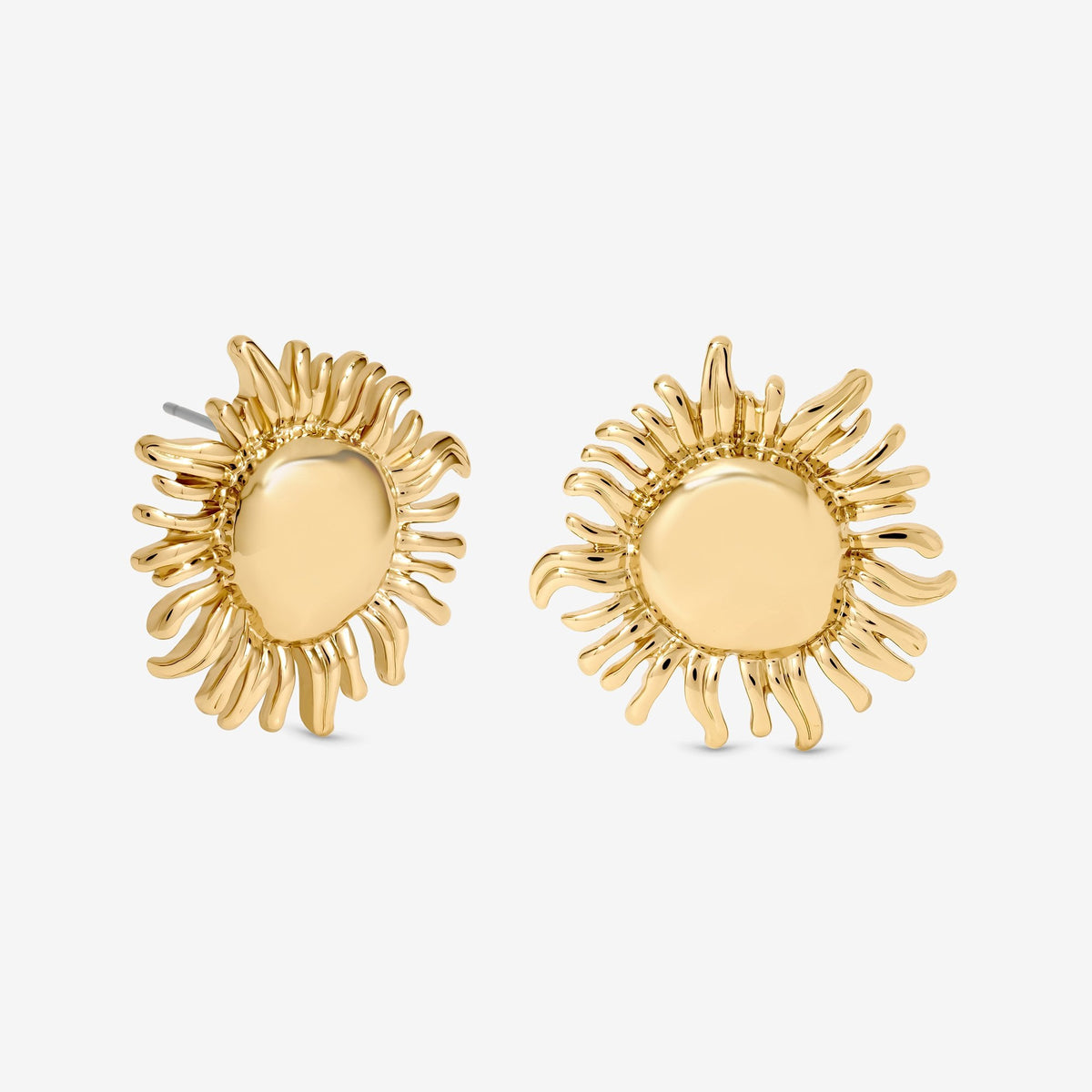 Mood Gold Plated Sun Stud Earrings