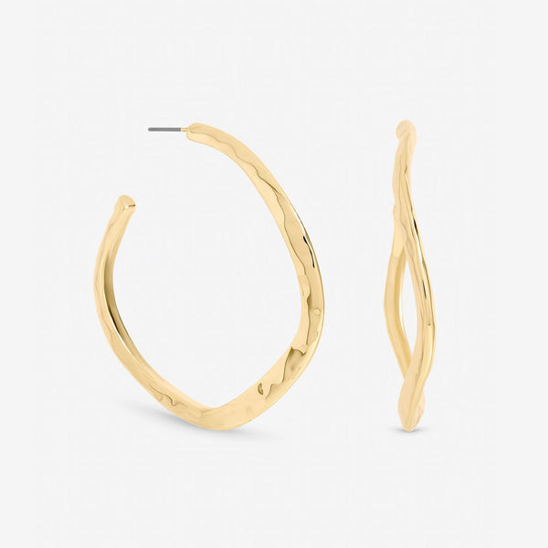 Mood Gold Plated Large Molten Hoops