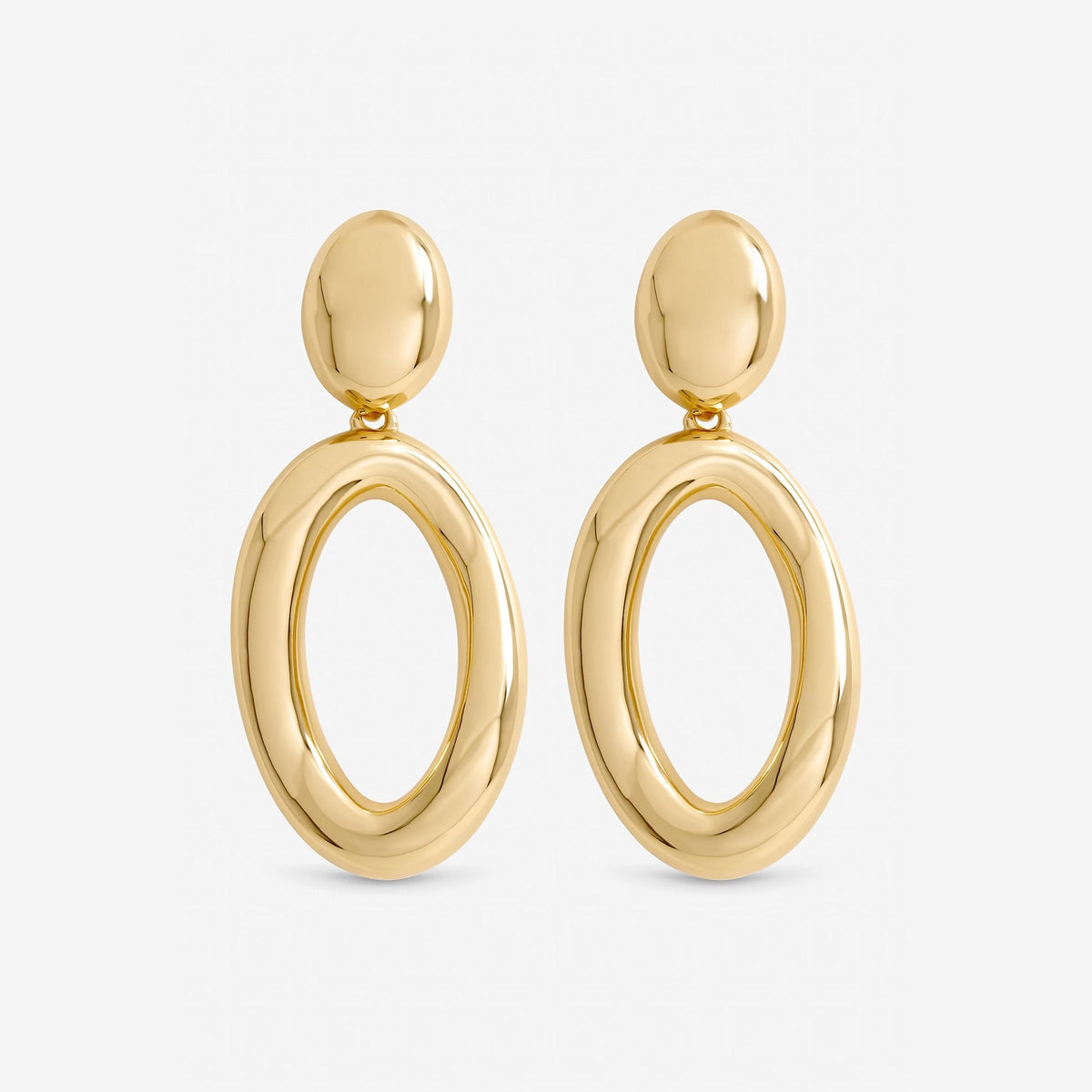 Mood Gold Plated Polished Open Drop Earrings