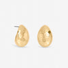 Mood Gold Plated Textured Dome Hoops