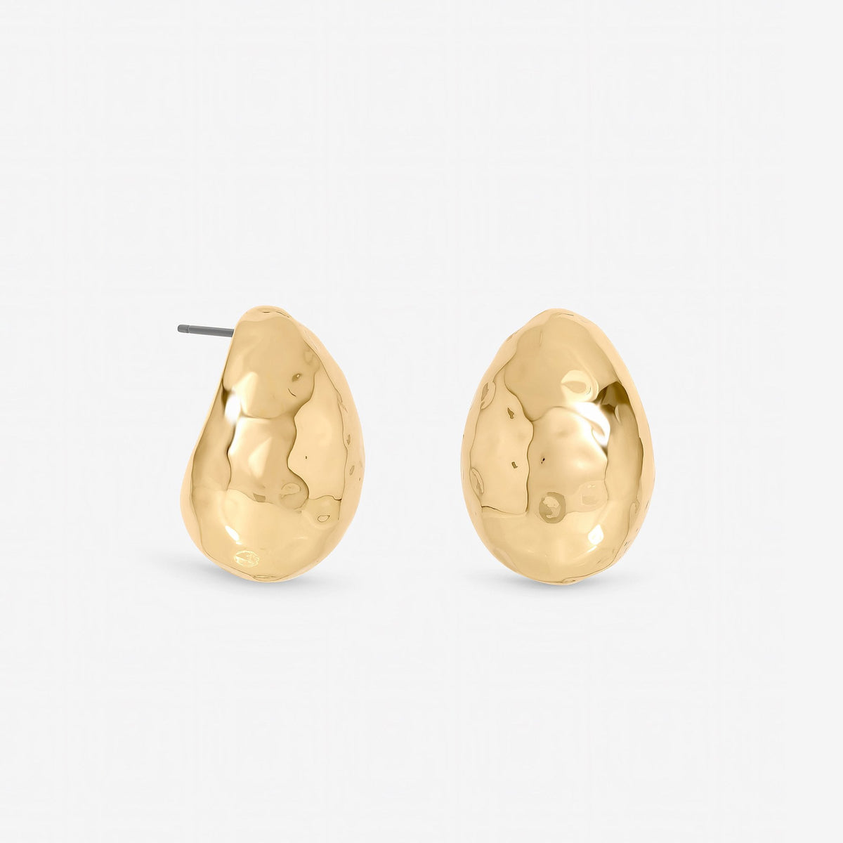 Mood Gold Plated Textured Dome Hoops