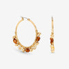 Mood Gold Polished and Resin Hoop Earrings