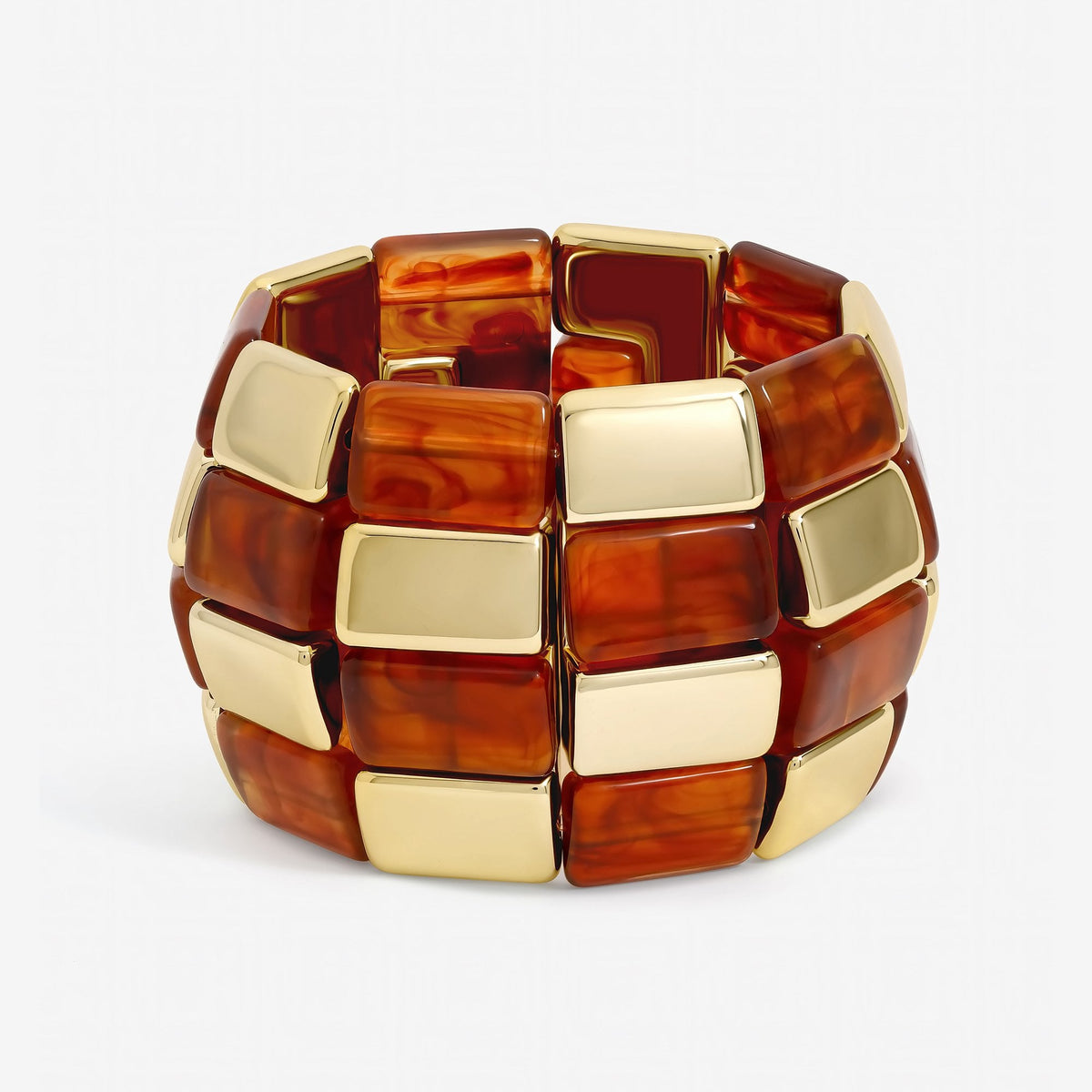Mood Gold Plated and Resin Statement Stretch Bracelet