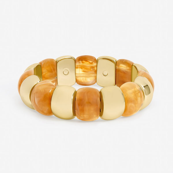 Mood Gold Plated and Resin Stretch Bracelet
