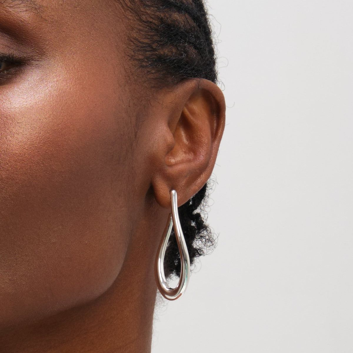 Mood Silver Plated Twist Hoop Earrings