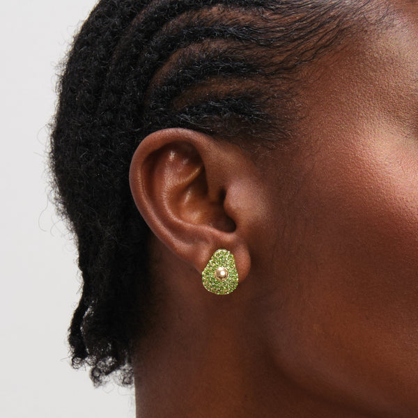 Mood Gold Plated and Crystal Fruit Earrings - Pack of 3