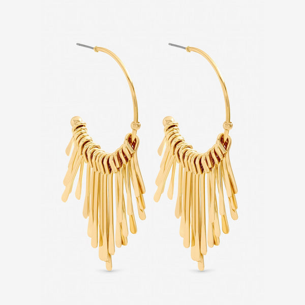 Mood Gold Plated Polished Stick Hoops