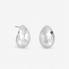 Mood silver Plated Textured Dome Hoops
