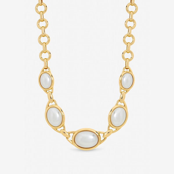 Mood Gold Plated and Pearl Statement Necklace