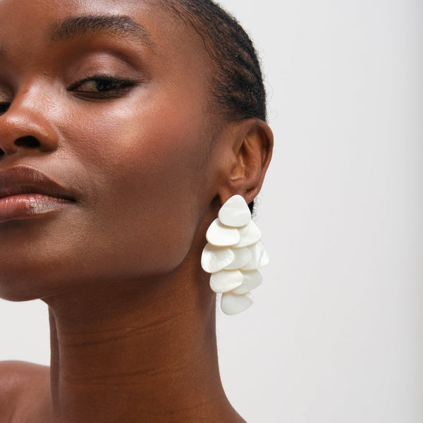 Mood Statement Shell Droplet Earrings