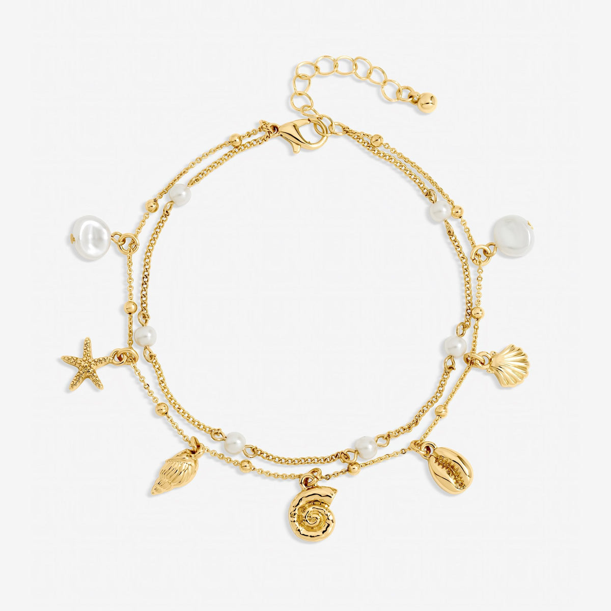 Mood Gold Plated Shell Anklet