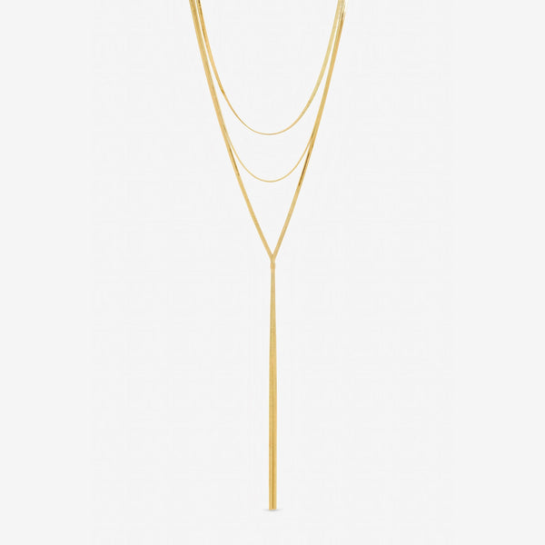 Mood Gold Snake Chain Long Y-Drop Necklace
