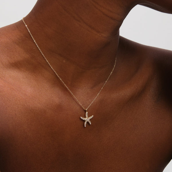 Jon Richard Gold Plated Pave and Pearl Starfish Trio Set - Gift Box