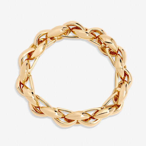 Mood Gold Plated Statement Chain Stretch Bracelet