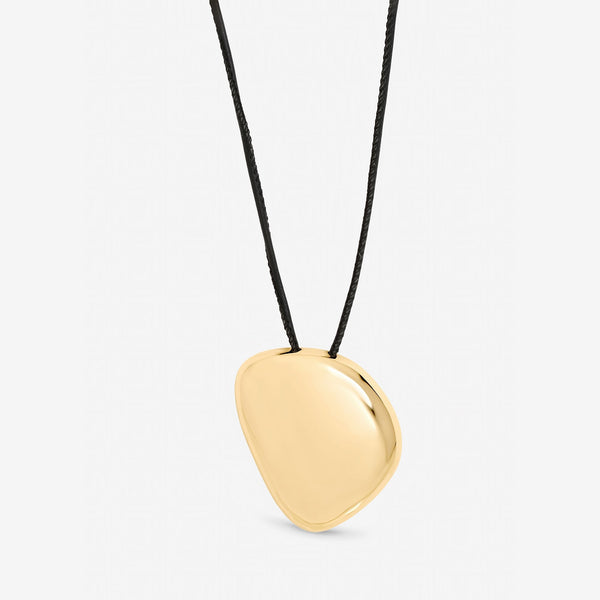 Mood Gold Plated Statement Polished Cord Necklace