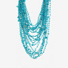 Mood Turquoise Beaded Statement Multrirow Necklace