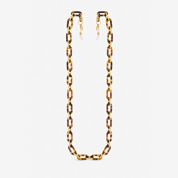 Mood Gold Plated and Tortoise Shell Sunglasses Chain
