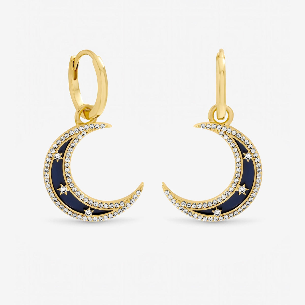 Inicio Gold Plated Lapis Celestial Earrings - Gift Pouch