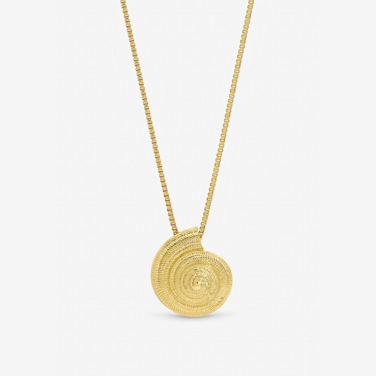 Inicio Gold Plated Statement Shell Necklace - Gift Pouch