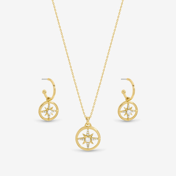 Inicio Gold Plated and Mother of Pearl Celestial Starburst Set - Gift Box