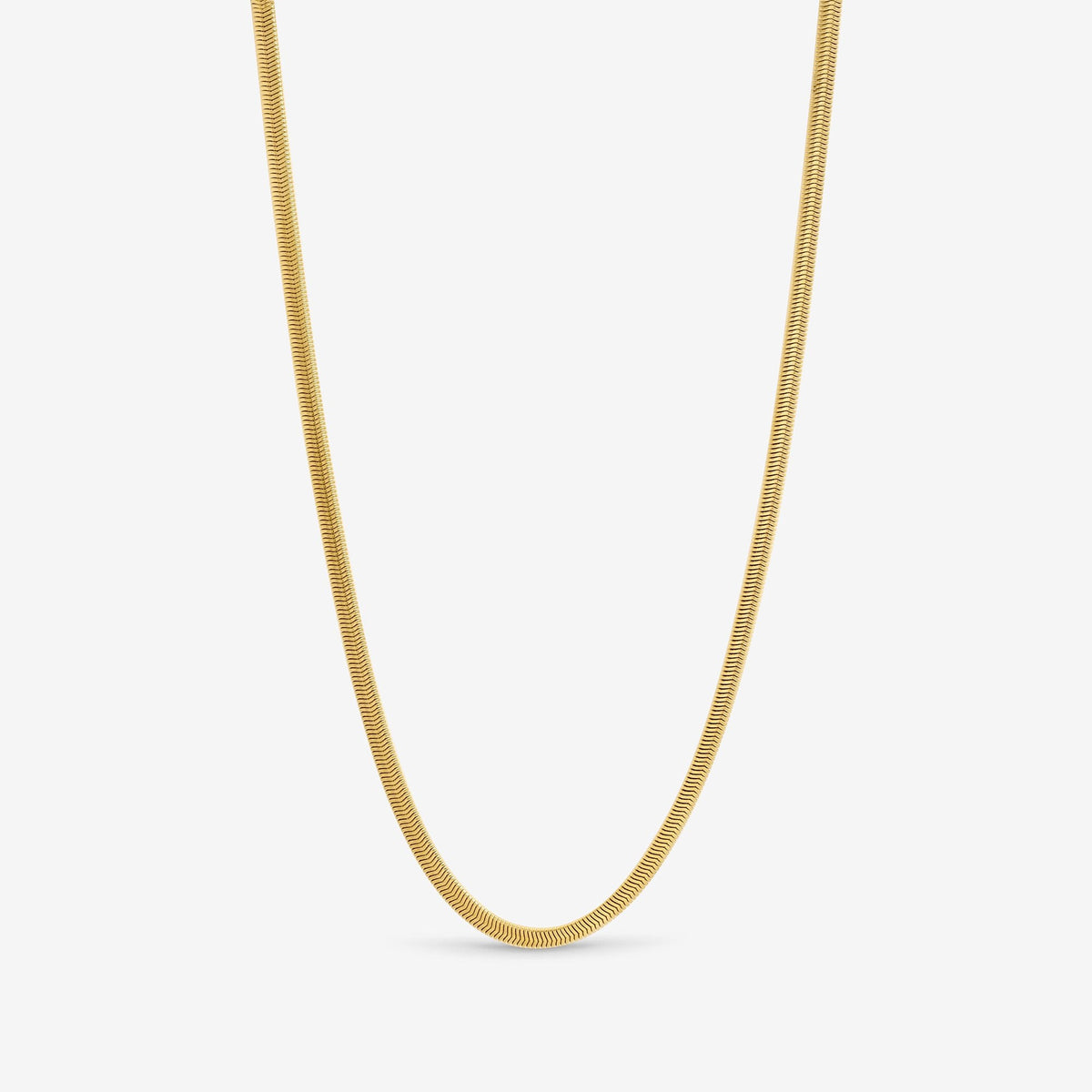 Inicio Men's Gold Plated Waterproof Snake Chain Necklace - Gift Pouch