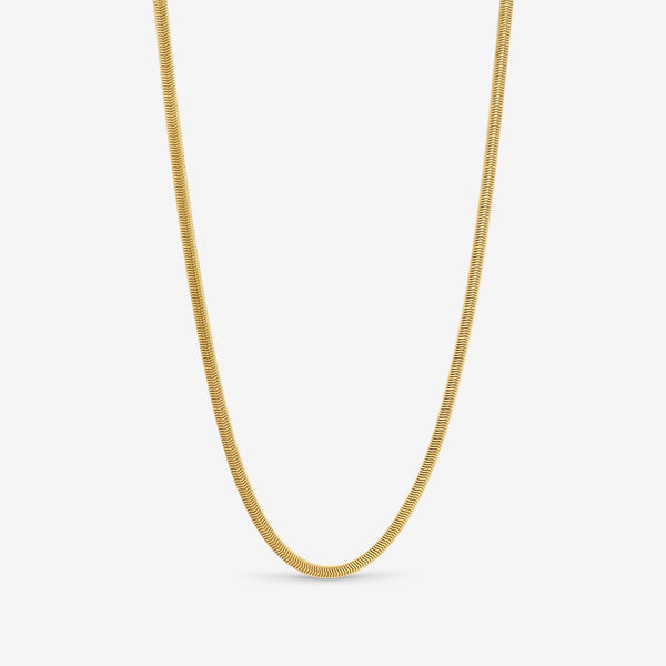 Inicio Men's Gold Plated Waterproof Snake Chain Necklace - Gift Pouch