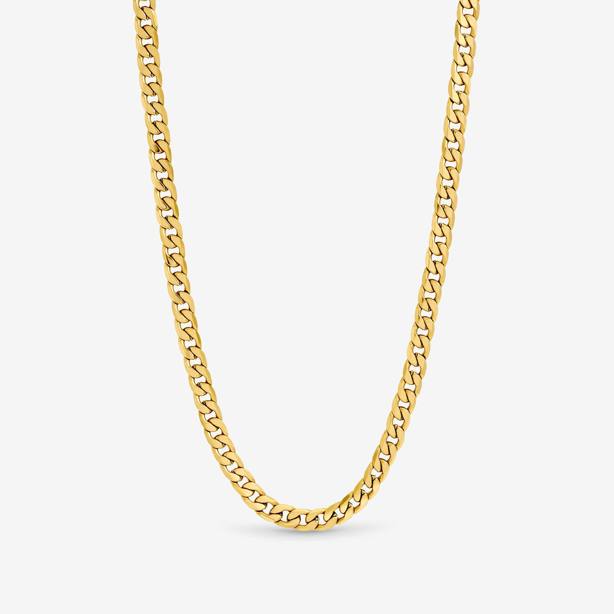 Inicio Men's Gold Plated Waterproof Curb Chain Necklace - Gift Pouch