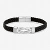 Inicio Men's Black Plaited Bracelet - Gift Pouch