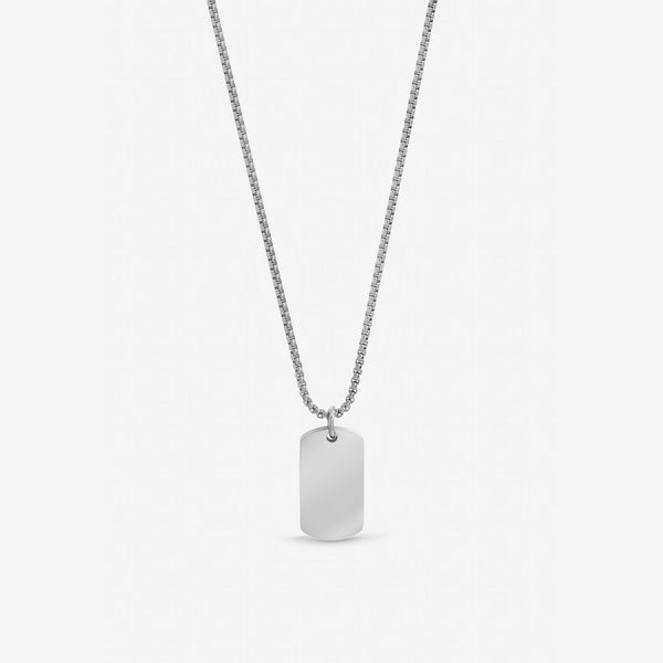 Inicio Men's Steel Waterproof Dog Tag Necklace - Gift Pouch