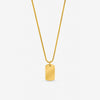 Inicio Men's Gold Plated Waterproof Dog Tag Necklace - Gift Pouch