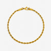 Inicio Men's Gold Plated Waterproof Twist Rope Bracelet - Gift Pouch