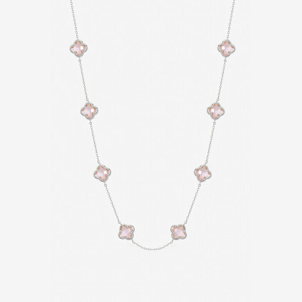 Inicio Sterling Silver Vintage Rose Clover Necklace - Gift Pouch