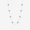 Inicio Sterling Silver Light Sapphire Clover Necklace - Gift Pouch