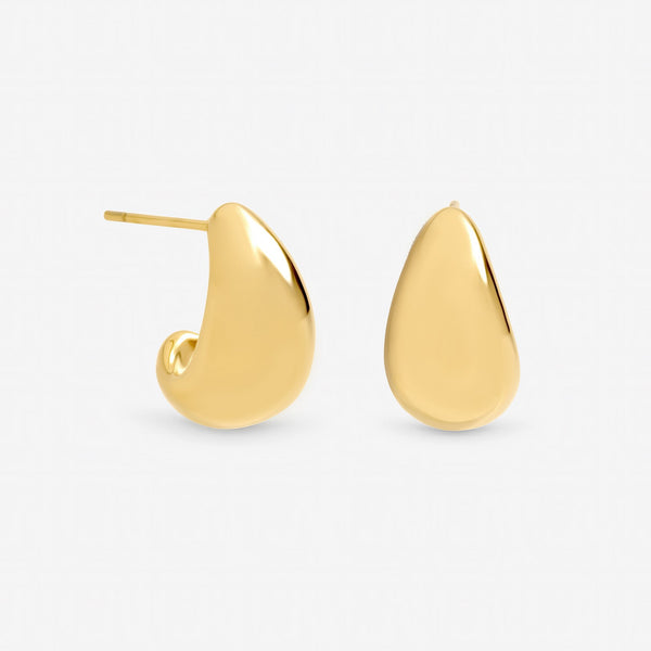 Jon Richard Gold Plated Waterproof Dome Stud Earrings