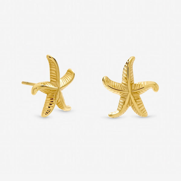 Jon Richard Gold Plated Waterproof Coastal Starfish Earrings