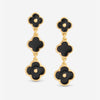 Mood Jet Clover Multi Row Earrings
