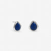 Inicio Sterling Silver Lapis Polished Stud Earrings