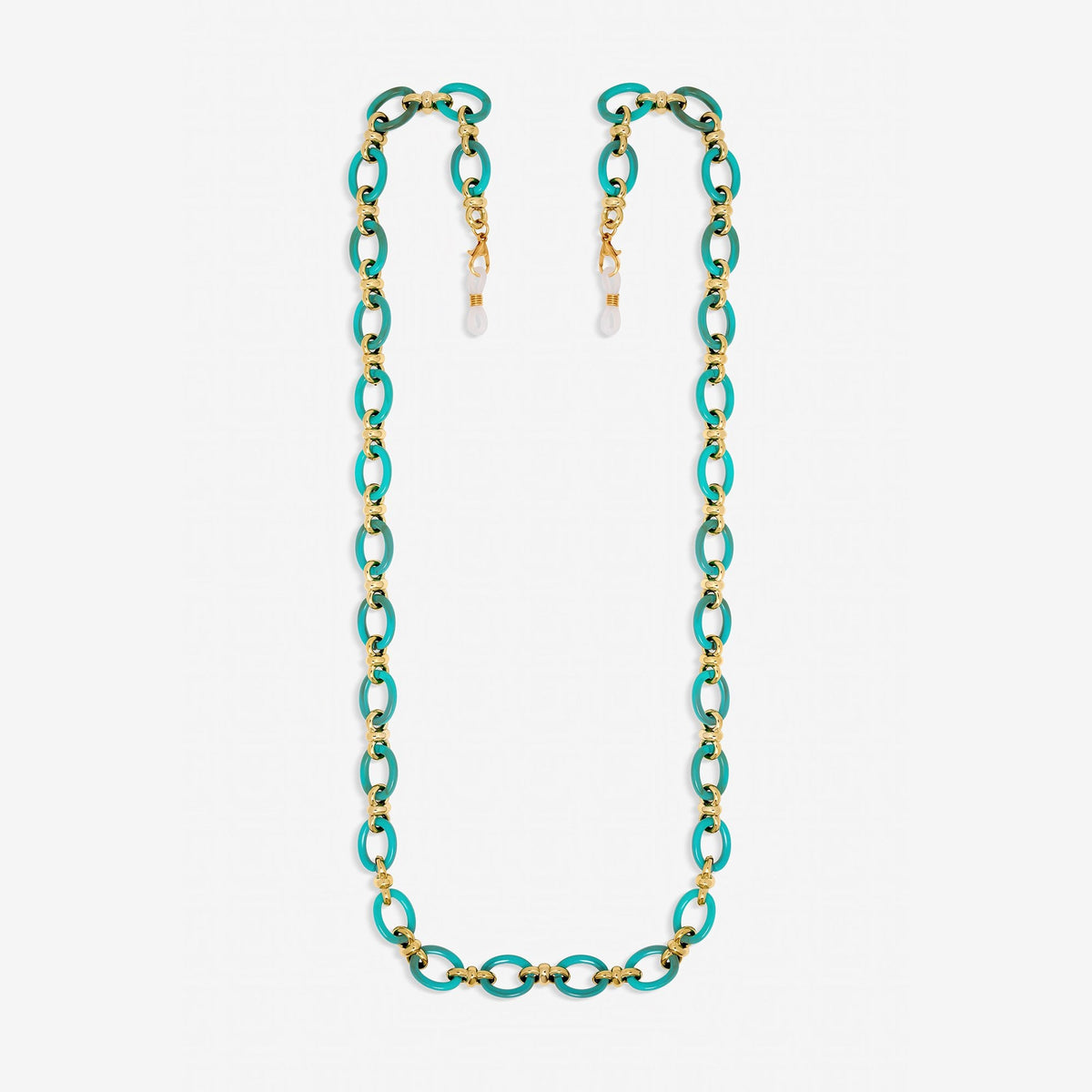 Mood Gold Plated and Mint Green Resin Sunglasses Chain