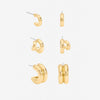 Mood Gold Plated Hoops - Pack of 3