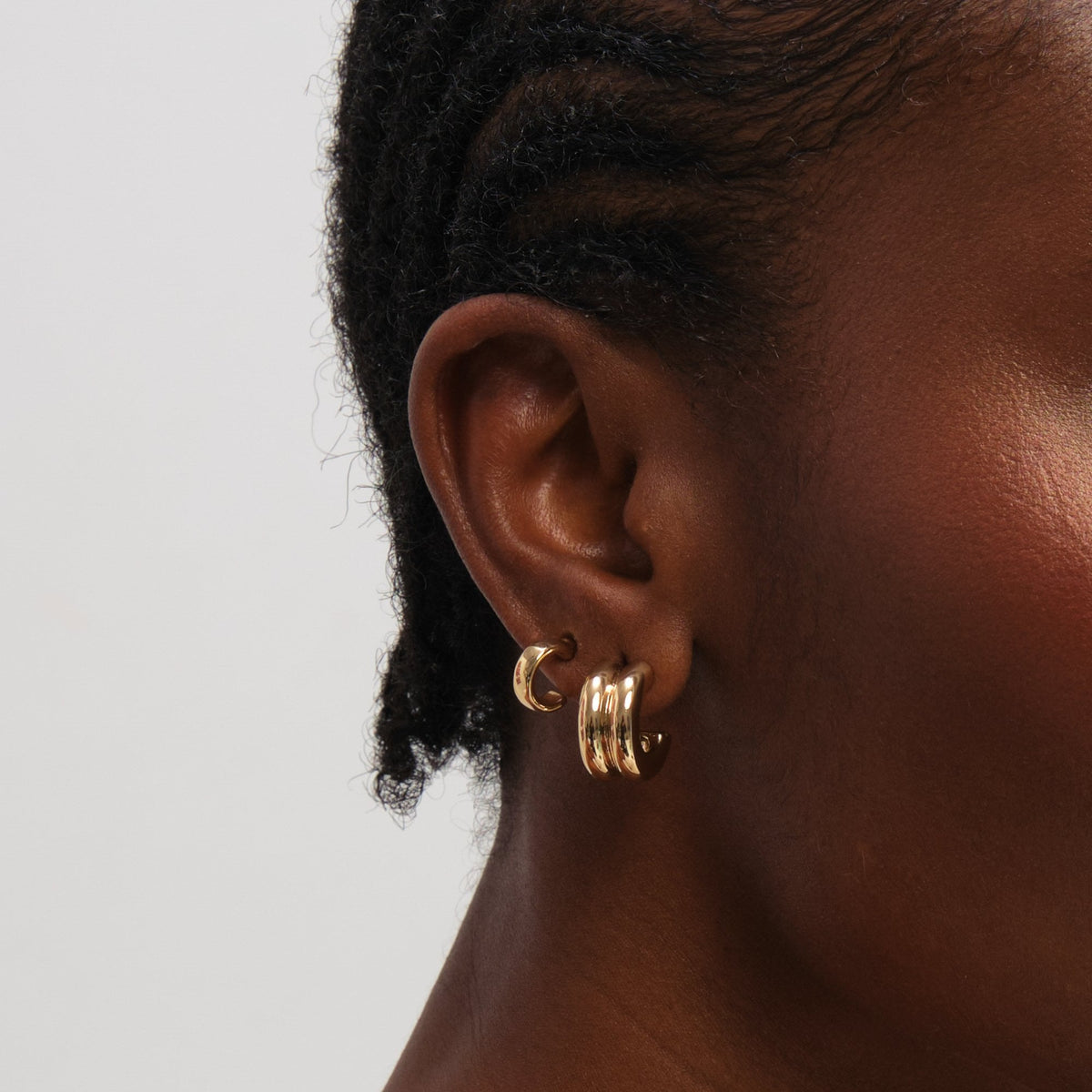 Mood Gold Plated Hoops - Pack of 3