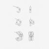Mood Silver Plated Hoops - Pack of 3