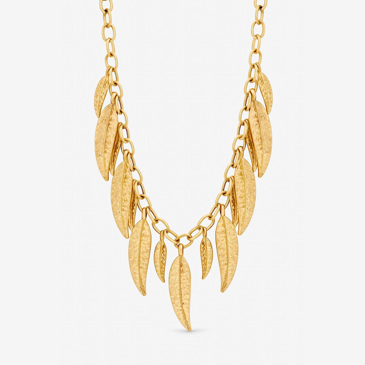 Mood Gold Plated Leaf Necklace
