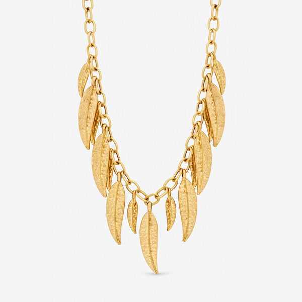 Mood Gold Plated Leaf Necklace