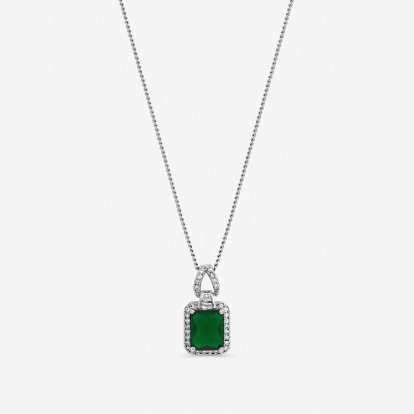 Jon Richard Cubic Zirconia Emerald Perfume Bottle Pendant
