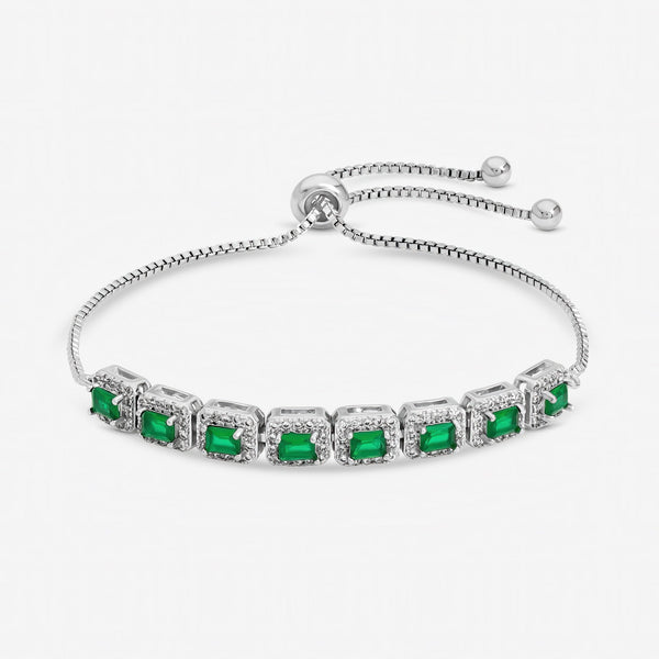 Jon Richard Cubic Zirconia Emerald Perfume Bottle Bracelet